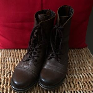 Steve Madden Leather Combat Boots